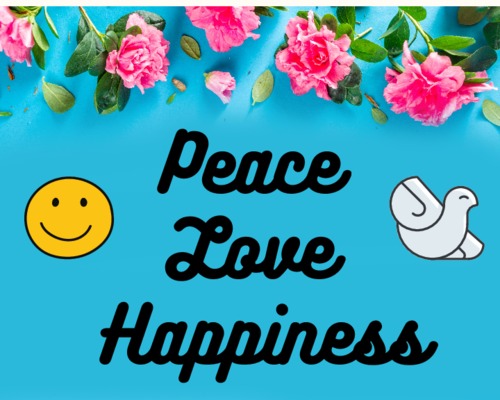 Product picture Peace Love Happiness Printable Wall Art 